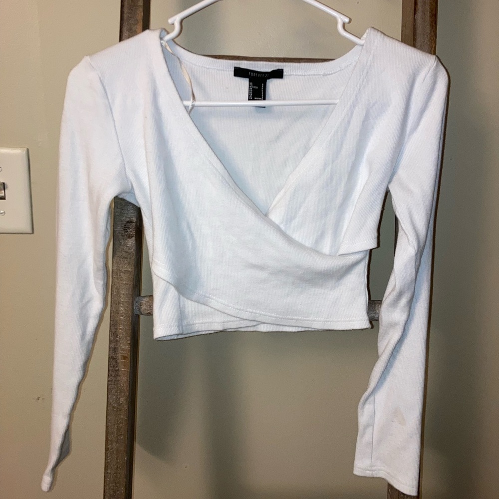 Forever 21 long sleeve crop top